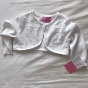 NWT 18months crop white sweater
